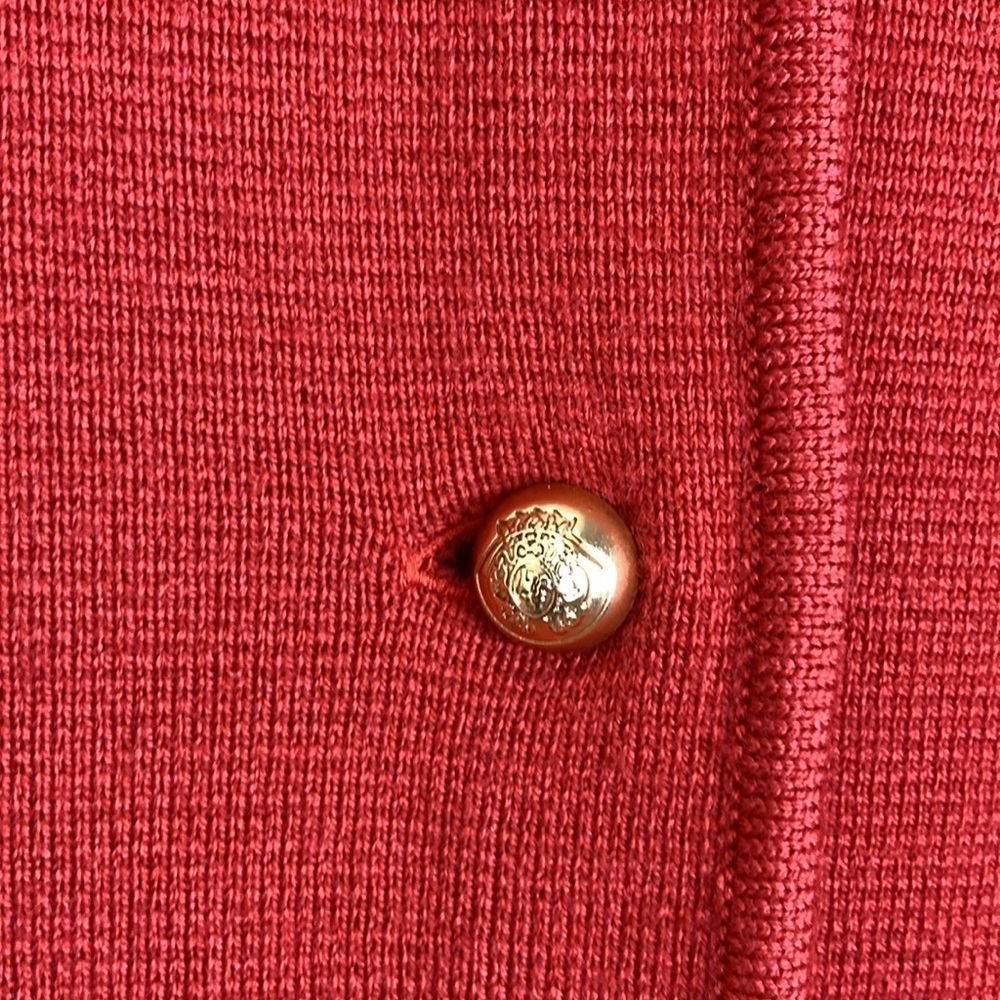 Talbots Merino Wool Blend Cardigan M Nautical Office Workwear Military Preppy - Picture 8 of 16